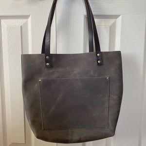 New Portland Leather Goods Medium Tote Gray